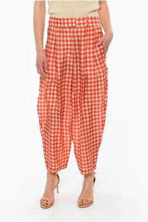 JEJIA Silk Ginggam Checked TILDA Wide Pants size 42