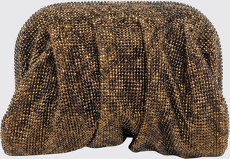 Benedetta Bruzziches Clutch Venus drappeggiata in mesh con strass e tracolla