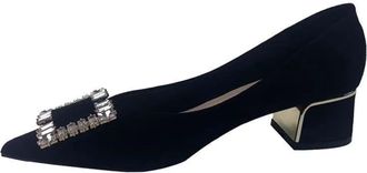 Generic Chunky Shoes and Summer Fashion Black Shallow Mouth Thick Heel Fashion Shoes Court Shoes Size 7 Low Heel (Black, 5.5)