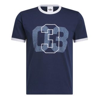 adidas Trefoil Ringer T-Shirt Asia Sizing Night Indigo KT7867