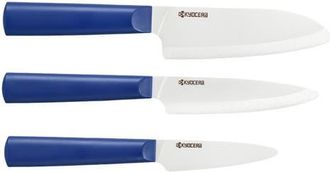 Kyocera INNOVATIONwhite 3 Piece Ceramic Knife Set in Blue at Nordstrom