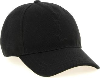 Saint Laurent Mens Black Cotton Cap (baseball Hat)
