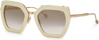 Philipp Plein SPP097S 9ZQG Womens Sunglasses White Size 53