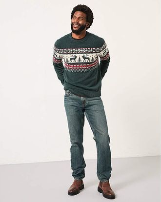 FatFace Reindeer Christmas Jumper