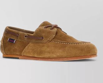 Sebago suede moc toe loafers rubber sole