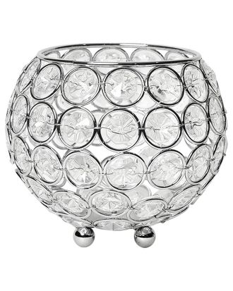 Lalia Home Elipse Crystal Circular Bowl