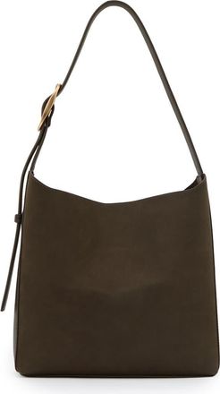 Reiss Greta Leather Shoulder Bag in Green at Nordstrom