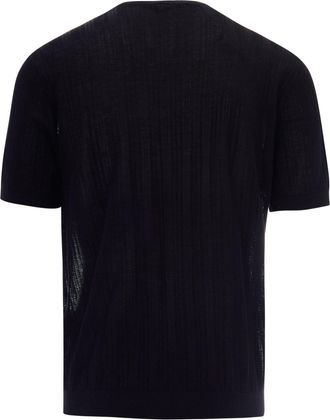 Emporio Armani Mens T-Shirt Girocollo Black Beauty Cotton T-Shirts And Polos