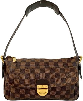 Louis Vuitton Brown Leather Pvc Shoulder Bag Tote Bag (Pre-Owned)