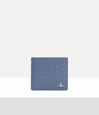 Vivienne Westwood Man. Wallet With Coin Pocket Nappa Leather Blue One Size Men