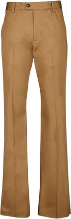 Alexander McQueen Klassieke Kameel Chino Broek - Heren - Wijde Broeken - Bruin - L - Katoen - Broeken