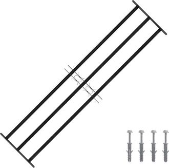 vidaXL Rejilla De Ventana Negro 174 X 45 Cm Vidaxl