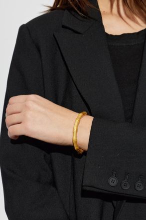 AllSaints Bracelet With Engraved Logo, Womens, Gold