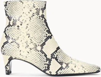 Staud Womens Wally Ankle Boots In White Snake