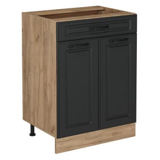 Vicco Mueble Bajo De Cocina R-line, Antracita Casa De Campo, 60 Cm Con Caj&oacute;n, Sin Encimera Vicco