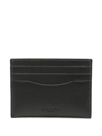 Coach logo-embossed leather cardholder - men - Grained Leather - One Size - Black