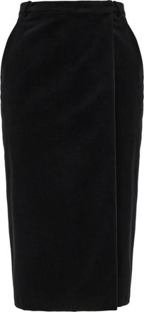 Saint Laurent Elegante Zwarte Leren Schoudertas - Dames - Midirokken - Zwart - L - Rokken