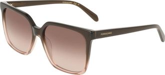 Ferragamo SF2102S 234 Womens Sunglasses Brown Size 57