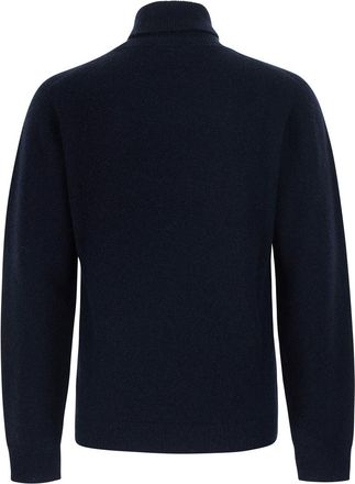 Roberto Collina Mens Turtleneck Sweater Blue Wool Virgin Tops Top