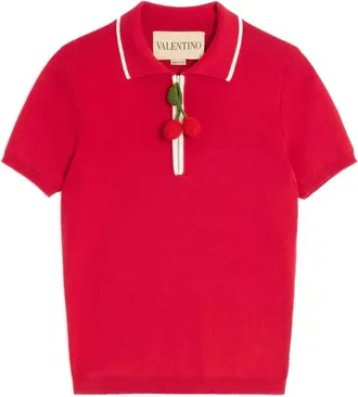 Valentino Garavani Polo con ciondolo Cherry - Rosso