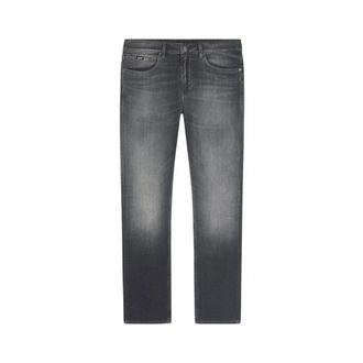 HUGO BOSS Heren, Jeans, Grijs, Maat: W32 Katoen