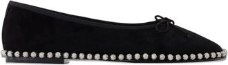 Alexander Wang Ballerinas met versierde spitse neus - Dames - Ballerinas - Zwart - 40 EU - Su&egrave;de - Schoenen
