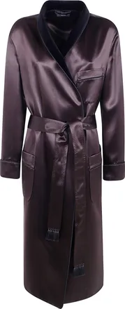 Tom Ford Robe Black Satin Silk Satin Robe