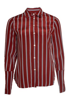Frame Denim striped shirt in red