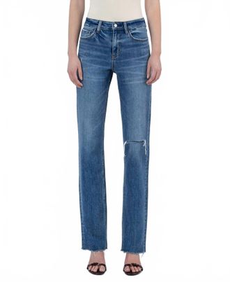 Flying Monkey Paris High Rise Straight Leg Jeans In Midnight