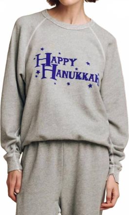 The Great. College Sweatshirt With Hannukah Graphic In Varsity Grey