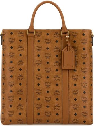 MCM Mcm Printed Canvas Aren Shopping Bag