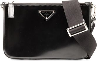 Prada Pre-owned Prada Spazzolato Zip Top Crossbody Unisex RFU5MJ7DN4IA887M