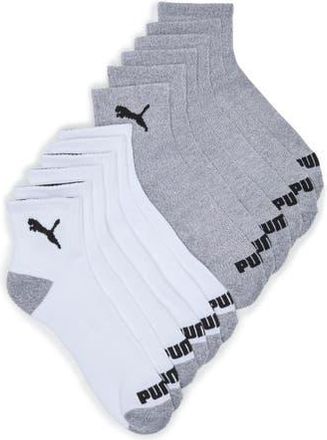 Puma 6-Pack Terry Quarter Length Socks in White/Multi at Nordstrom Rack, Size 10-13