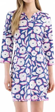 Hatley Notch Neck Mini Dress In Fresh Flowers