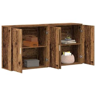 Berkfield Home Sideboards 2 pcs Old Wood 79x38x80 cm Engineered Wood in Brown | Size: 79 x 38 x 80 cm
