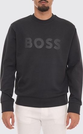 HUGO BOSS Felpa a girocollo in cotone con logo
