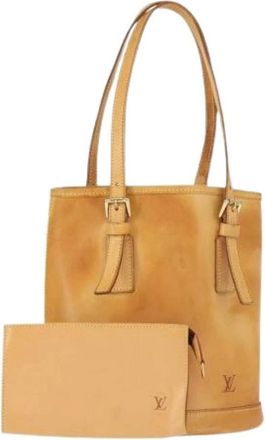 Louis Vuitton Pre-owned Bucket Bags, female, Beige, Size: ONE SIZE Pre-owned Bucket Bag