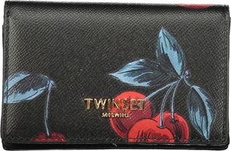 Twinset Cherrie Wallet - Dames - Portefeuilles - Zwart - ONE Size - Polyester - Accessoires