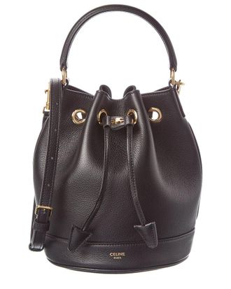 Celine Celine Teen Clara Leather Bucket Bag