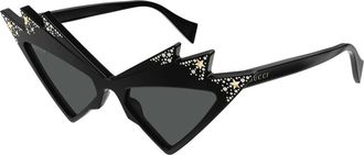 Gucci Cat-eye Zonnebril - Dames - Zonnebrillen - Zwart - 53 MM - Nylon - Accessoires