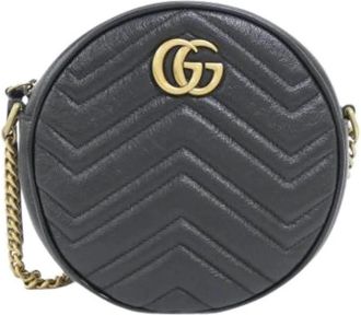 Gucci Pre-owned Vintage Schoudertas - Dames - Vintage Schoudertas - Zwart - ONE Size - Leer - Vintage
