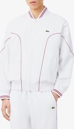 Lacoste Track Jacket in White/Bordeaux at Nordstrom, Size 44 Us