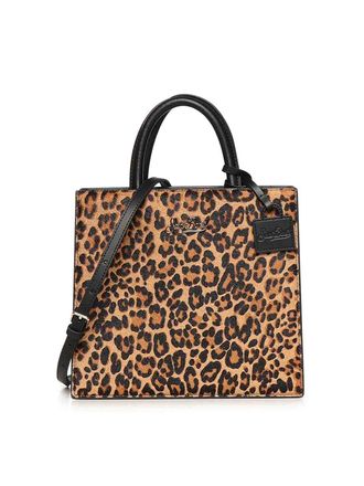 MC2 Saint Barth Leopard Print Midi Shopper Bag