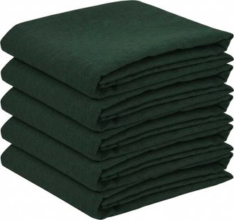 vidaXL Tela Para Mesa 5 Uds. Rectangular Verde Oscuro 110 X 140 Cm Vidaxl