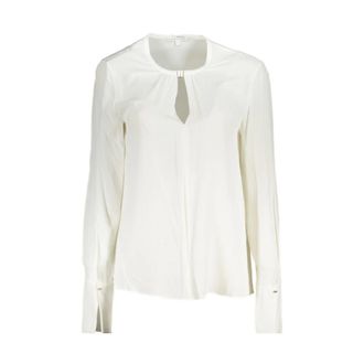 Patrizia Pepe Dames, Blouses & Shirts, Wit, Maat: L Viscose