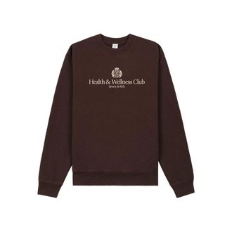 Sporty & Rich H & W Crest Crew-neck Logo Sweatshirt