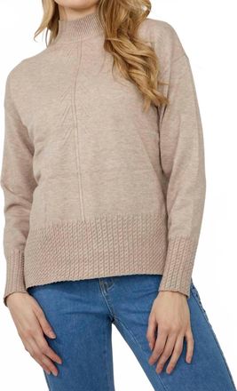 Frank Lyman Design Mockneck Knit Sweater In Taupe