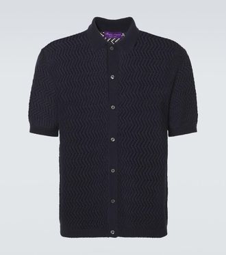 Ralph Lauren Purple Label Chevron cotton polo shirt