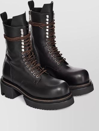 Rick Owens leather lace-up boots