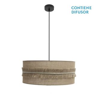 Fabrilamp Lampara Colgante De Modelo Kala Acabado En Beige - Fabrilamp